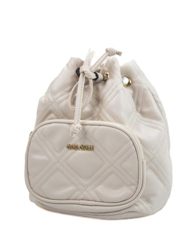 Borsa piccola beige con tracolla rimovibile doppia tasca interna e tasca estesa frontale effetto matelassé Borsa piccola beige con tracolla rimovibile doppia tasca interna e tasca estesa frontale effetto matelassé