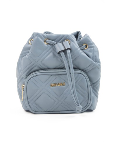 Borsa piccola celeste con tracolla rimovibile doppia tasca interna e tasca estesa frontale effetto matelassé Borsa piccola celeste con tracolla rimovibile doppia tasca interna e tasca estesa frontale effetto matelassé