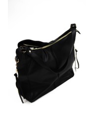 Borsa a mano nera con tracolla removibile tasca esterna e chiusura a zip Borsa a mano nera con tracolla removibile tasca esterna e chiusura a zip