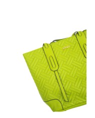 Borsa sottospalla verde con motivo matelassé due spazi interni chiusura a cerniera Borsa sottospalla verde con motivo matelassé due spazi interni chiusura a cerniera