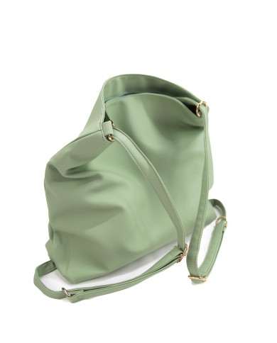 Borsa morbida verde con tracolla chiusura zip con doppio spazio interno