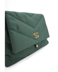 Borsa morbida militare a tracolla con chiusura bottone a scatto e logo centrale Borsa morbida militare a tracolla con chiusura bottone a scatto e logo centrale