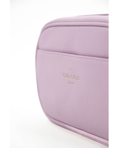 Borsa pochette rosa effetto tigrato con tracolla removibile doppie tasche esterne logo frontale stampato Borsa pochette rosa effetto tigrato con tracolla removibile doppie tasche esterne logo frontale stampato