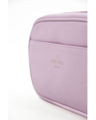 Borsa pochette rosa effetto tigrato con tracolla removibile doppie tasche esterne logo frontale stampato Borsa pochette rosa effetto tigrato con tracolla removibile doppie tasche esterne logo frontale stampato