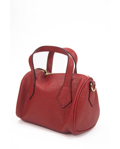 Borsa a mano bordeaux con tracolla removibile no logo doppia tasca interna Borsa a mano bordeaux con tracolla removibile no logo doppia tasca interna