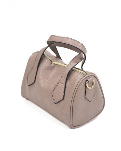 Borsa a mano taupe con tracolla removibile no logo doppia tasca interna Borsa a mano taupe con tracolla removibile no logo doppia tasca interna