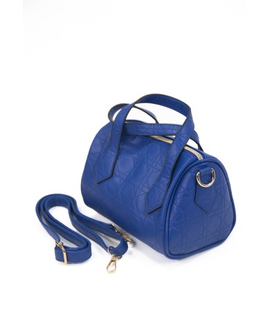 Borsa a mano blu con tracolla removibile no logo doppia tasca interna Borsa a mano blu con tracolla removibile no logo doppia tasca interna