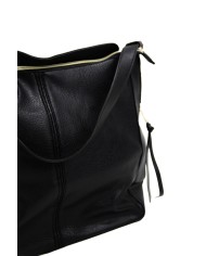 Borsa a mano nera con tracolla removibile tasca esterna e chiusura a zip Borsa a mano nera con tracolla removibile tasca esterna e chiusura a zip