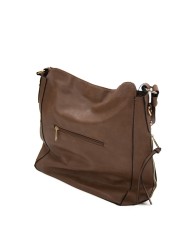 Borsa a mano cuoio con tracolla removibile tasca esterna e chiusura a zip Borsa a mano cuoio con tracolla removibile tasca esterna e chiusura a zip