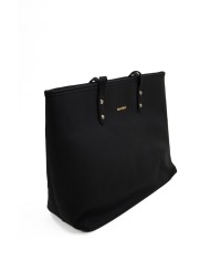 Borsa rigida nera grande a spalla con logo frontale in oro chiusura con cerniera doppio spazio interno Borsa rigida nera grande a spalla con logo frontale in oro chiusura con cerniera doppio spazio interno