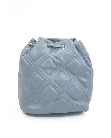 Borsa piccola celeste con tracolla rimovibile doppia tasca interna e tasca estesa frontale effetto matelassé Borsa piccola celeste con tracolla rimovibile doppia tasca interna e tasca estesa frontale effetto matelassé